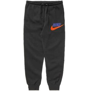 Nike Sportswear Club Fleece Retro Athletic Joggers Black Orange Blue Logo Size M